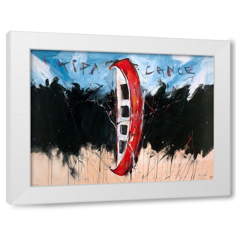 Tip A Conoe Color White Modern Wood Framed Art Print by Wiley, Marta