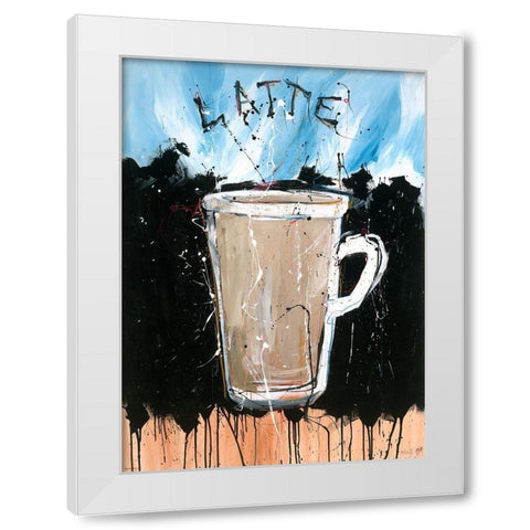 Latte Light colors White Modern Wood Framed Art Print by Wiley, Marta