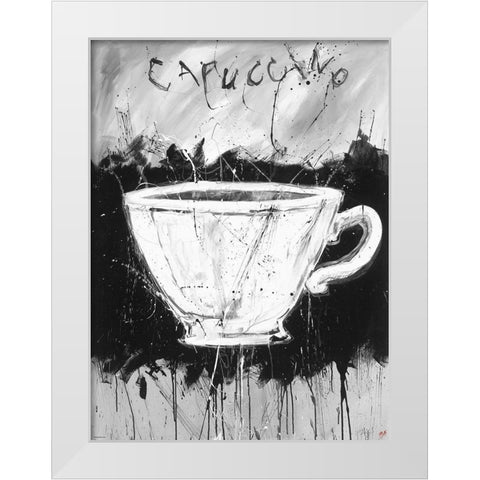 Cappuccino White Modern Wood Framed Art Print by Wiley, Marta