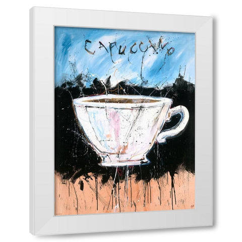 Cappuccino White Modern Wood Framed Art Print by Wiley, Marta