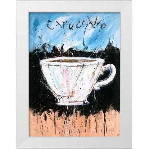 Cappuccino White Modern Wood Framed Art Print by Wiley, Marta
