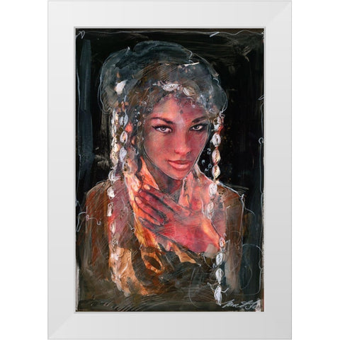 African shells V White Modern Wood Framed Art Print by Wiley, Marta