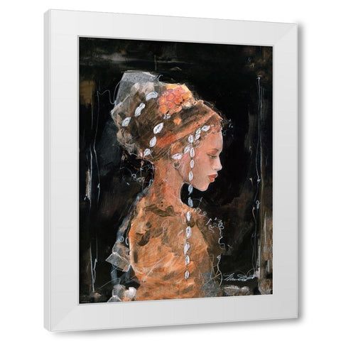 African Shells VI White Modern Wood Framed Art Print by Wiley, Marta