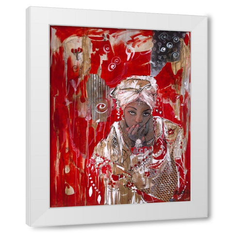 African Dream White Modern Wood Framed Art Print by Wiley, Marta