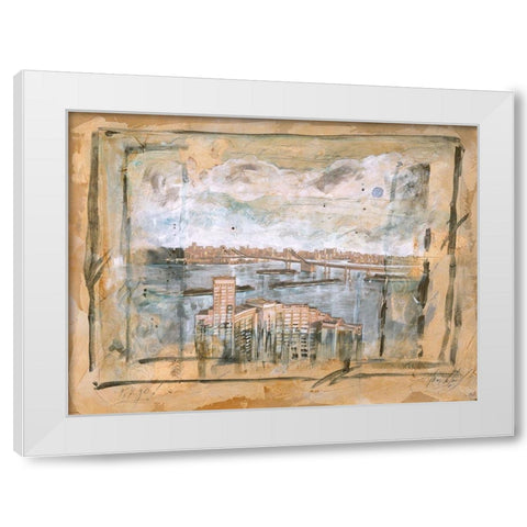 Tokyo- light colors White Modern Wood Framed Art Print by Wiley, Marta