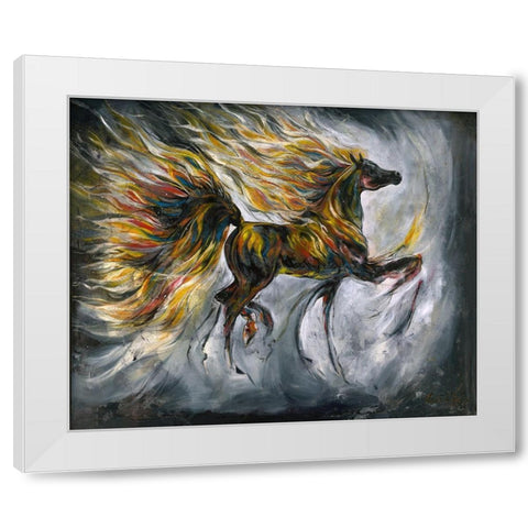 Floral I White Modern Wood Framed Art Print by Wiley, Marta