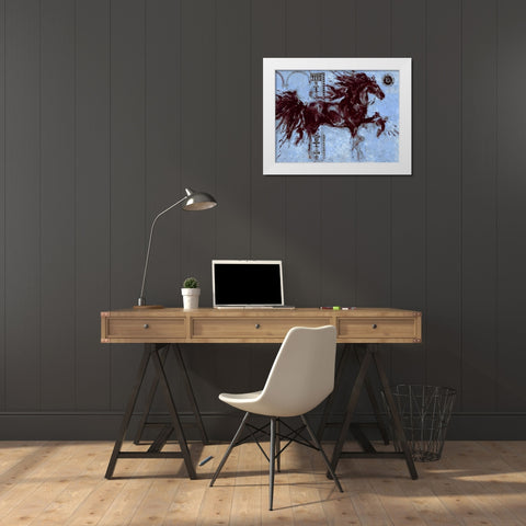 Blue Lepa Zena I White Modern Wood Framed Art Print by Wiley, Marta