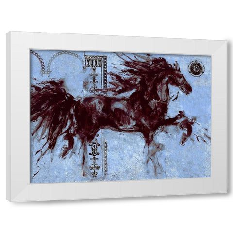 Blue Lepa Zena I White Modern Wood Framed Art Print by Wiley, Marta
