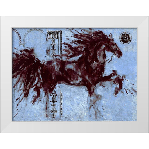 Blue Lepa Zena I White Modern Wood Framed Art Print by Wiley, Marta
