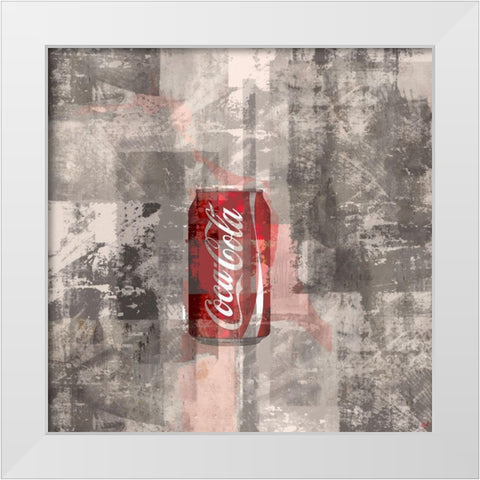 Coke Silkscreen I White Modern Wood Framed Art Print by Wiley, Marta