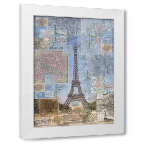 Paris II White Modern Wood Framed Art Print by Wiley, Marta