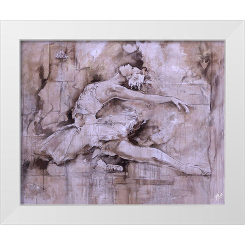 Ballerina - Light White Modern Wood Framed Art Print by Wiley, Marta