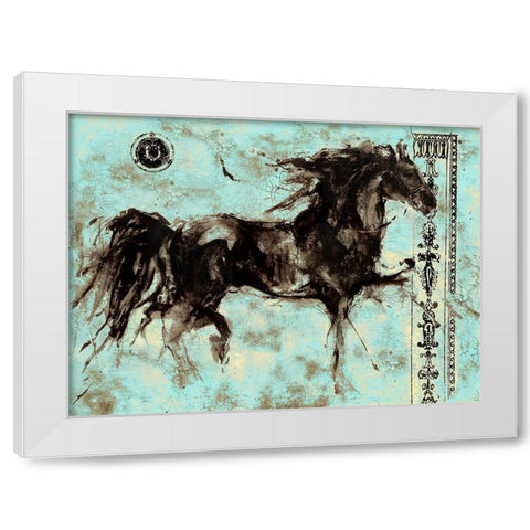 Leap Zena 22 White Modern Wood Framed Art Print by Wiley, Marta