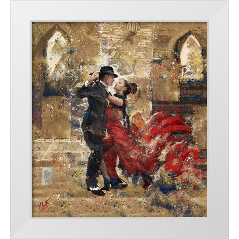 Tango I White Modern Wood Framed Art Print by Wiley, Marta