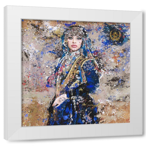 Afganistan I White Modern Wood Framed Art Print by Wiley, Marta