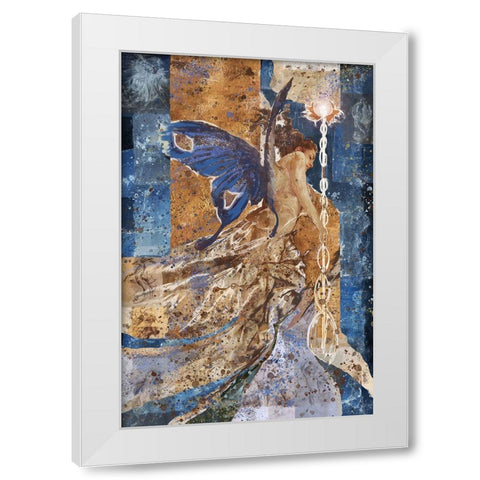 Butterfly Queen White Modern Wood Framed Art Print by Wiley, Marta