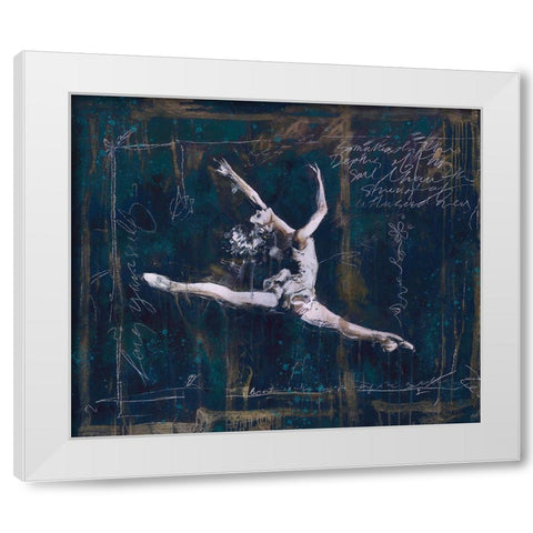 Ballet II White Modern Wood Framed Art Print by Wiley, Marta