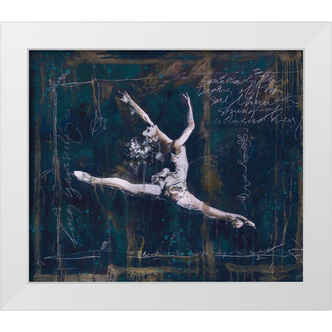 Ballet II White Modern Wood Framed Art Print by Wiley, Marta