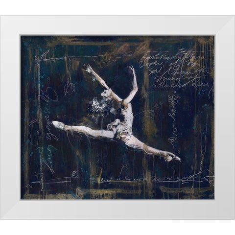 Ballet V White Modern Wood Framed Art Print by Wiley, Marta