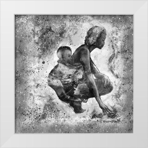 Destiny II White Modern Wood Framed Art Print by Wiley, Marta