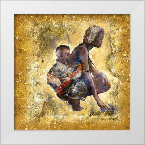 Destiny III White Modern Wood Framed Art Print by Wiley, Marta