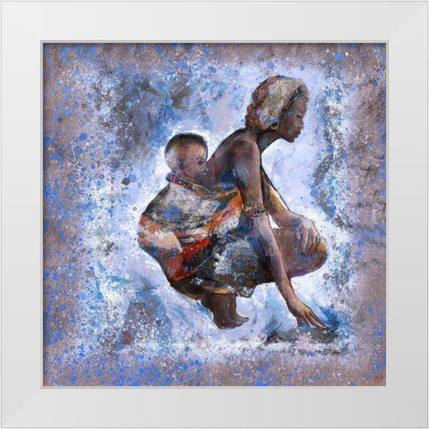 Destiny V White Modern Wood Framed Art Print by Wiley, Marta