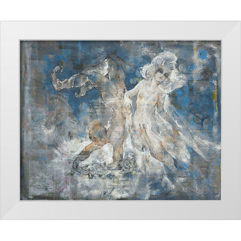 Shell boy II White Modern Wood Framed Art Print by Wiley, Marta