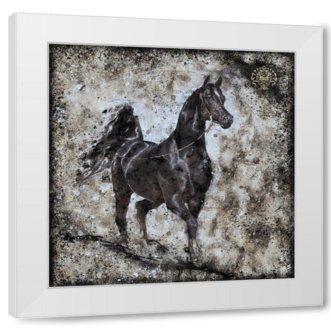 Black Arabian II White Modern Wood Framed Art Print by Wiley, Marta
