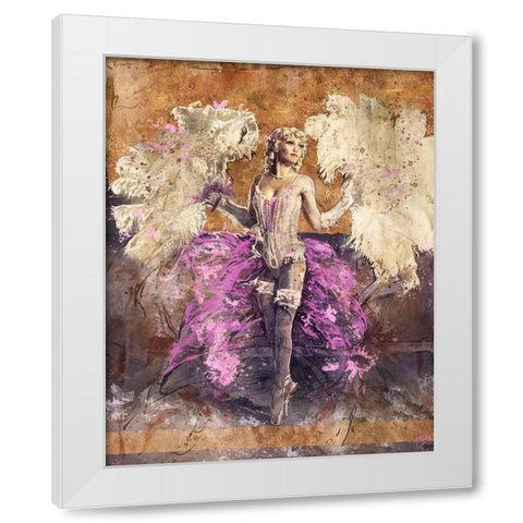 Vintage Dancer White Modern Wood Framed Art Print by Wiley, Marta