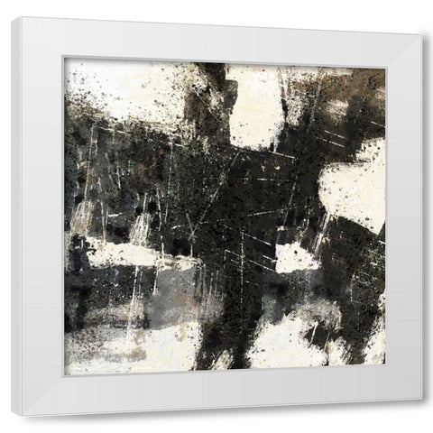 Abstract Black And White White Modern Wood Framed Art Print by Wiley, Marta