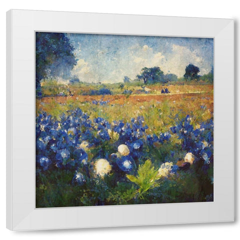 Texas-Bluebonnets II White Modern Wood Framed Art Print by Wiley, Marta