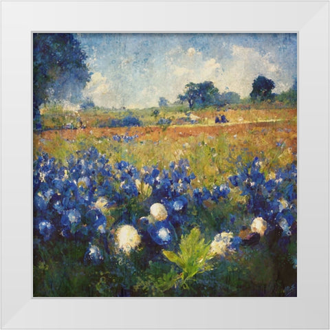 Texas-Bluebonnets II White Modern Wood Framed Art Print by Wiley, Marta