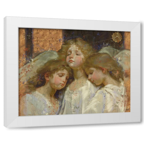 Little Angels VI White Modern Wood Framed Art Print by Wiley, Marta