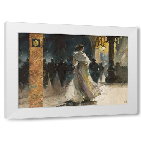 Paris Nights III White Modern Wood Framed Art Print by Wiley, Marta