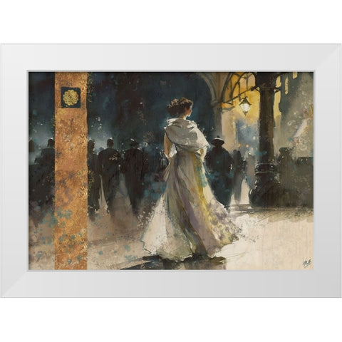 Paris Nights III White Modern Wood Framed Art Print by Wiley, Marta