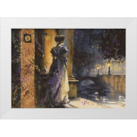 Paris Nights IIII White Modern Wood Framed Art Print by Wiley, Marta