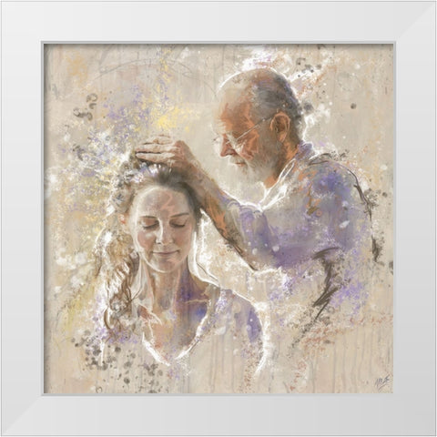 Reiki I White Modern Wood Framed Art Print by Wiley, Marta