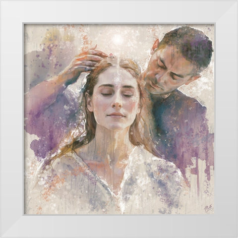 Reiki II White Modern Wood Framed Art Print by Wiley, Marta