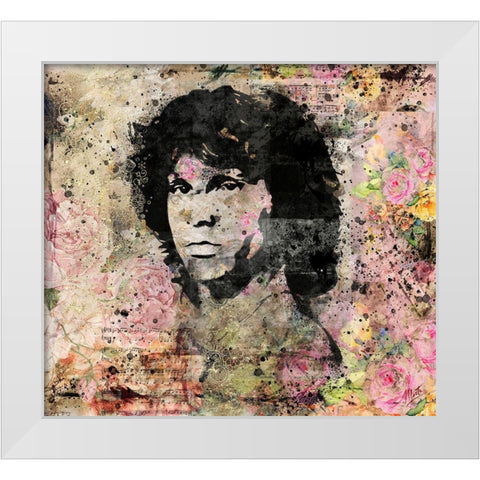Jim Morrison III White Modern Wood Framed Art Print by Wiley, Marta