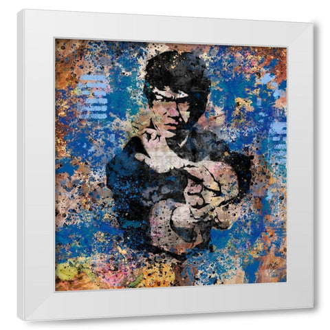 Bruce Lee I White Modern Wood Framed Art Print by Wiley, Marta