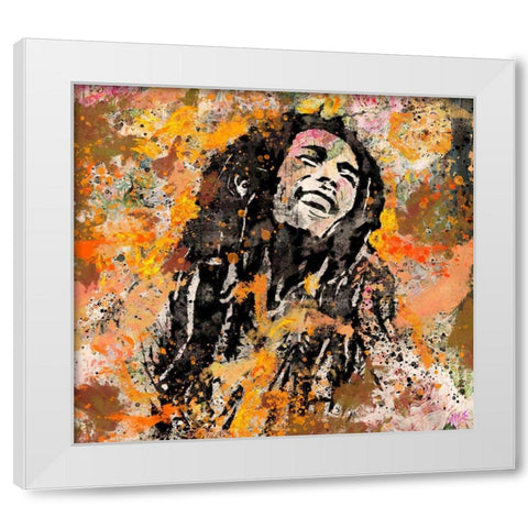 Bob Marley II White Modern Wood Framed Art Print by Wiley, Marta