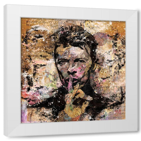 David Bowie II White Modern Wood Framed Art Print by Wiley, Marta