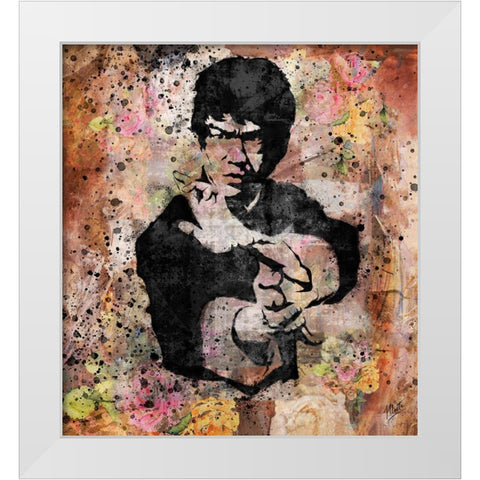 Bruce Lee VI White Modern Wood Framed Art Print by Wiley, Marta