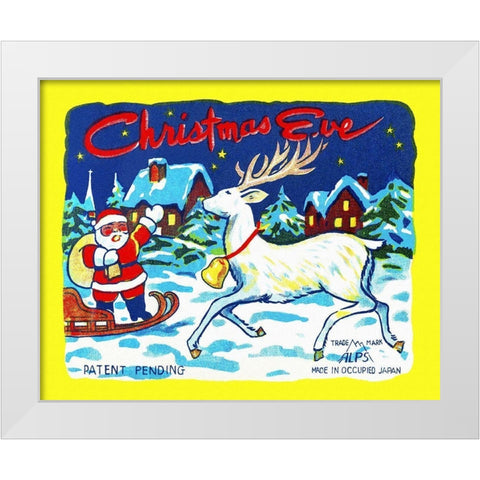 Christmas Eve White Modern Wood Framed Art Print by Unknown