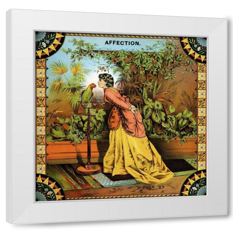 Affection White Modern Wood Framed Art Print by Unknown