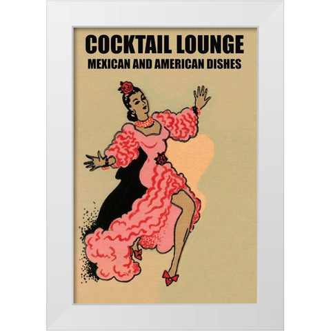 Cocktail Lounge White Modern Wood Framed Art Print by Vintage Booze Labels
