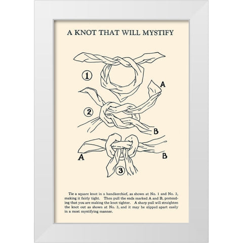 A Knot That Will Mystify White Modern Wood Framed Art Print by Retromagic