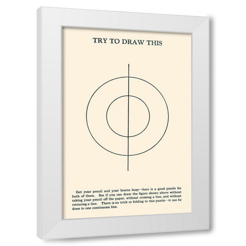 Try to Draw This White Modern Wood Framed Art Print by Retromagic