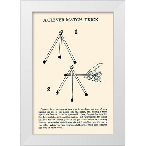 The Obedient Matches White Modern Wood Framed Art Print by Retromagic