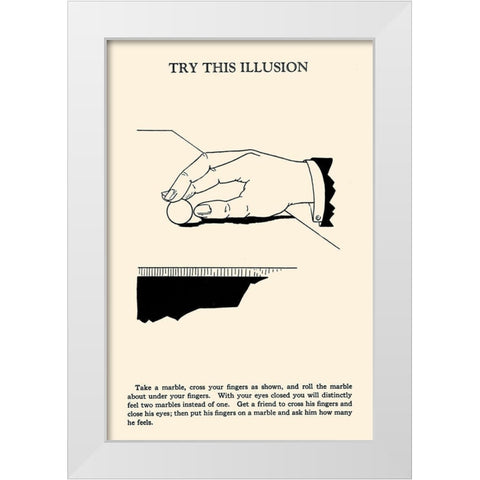 Try This Illusion White Modern Wood Framed Art Print by Retromagic